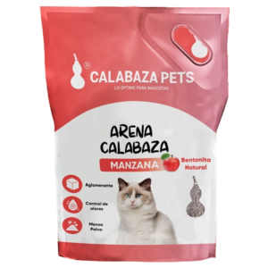 Arena Para Gatos Calabaza con Aroma a Manzana - 10 Kg de Frescura y Comodidad