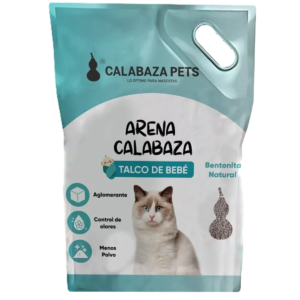 Arena Calabaza Para Gatos Aroma Talco de Bebé 10 Kg