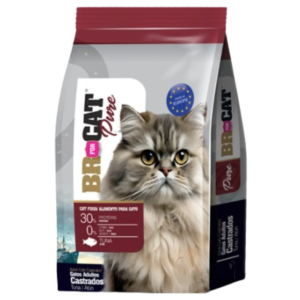 BR For Cat Pure Gatos Castrados Atún 3 Kg en su empaque