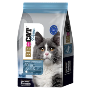 BR For Cat Pure Gatos Castrados Salmón 10 Kg en su empaque