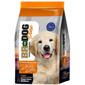 BR For Dog Pure Cachorros Razas Medianas 10 Kg en su empaque