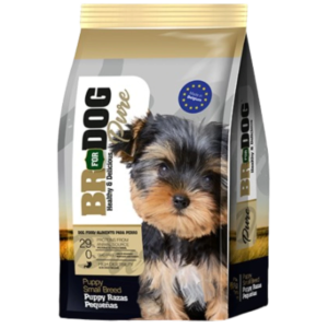 BR For Dog Pure Cachorros Razas Pequeñas 3 Kg en su empaque