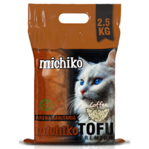 Michiko Arena de Tofu Premium Gatos Café 2.5 kg
